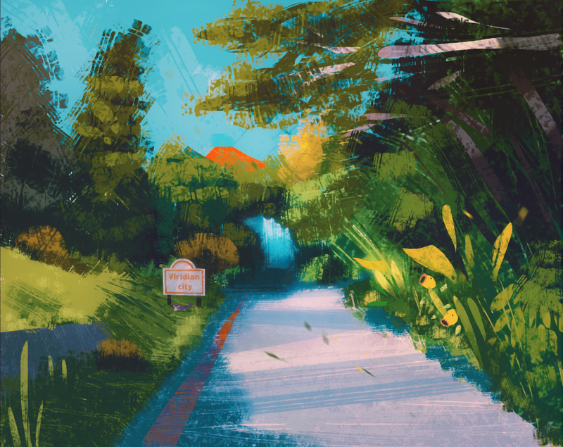 Illustration for article titled Beautiful Paintings Of Pokemon's Kanto Region
